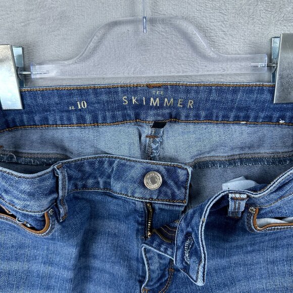 White House Black Market Skinny Jeans Womens Size 10 The Skimmer Tassel Hem Blue - Picture 6 of 13